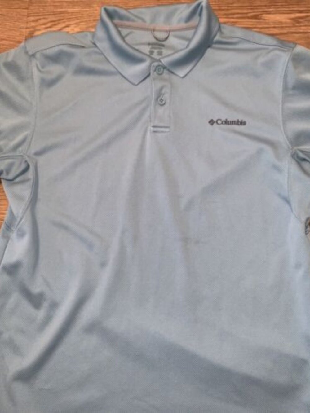 Columbia Omni-Shade Moisture Fishing Hiking Polo Shirt Men's Size Large Blue